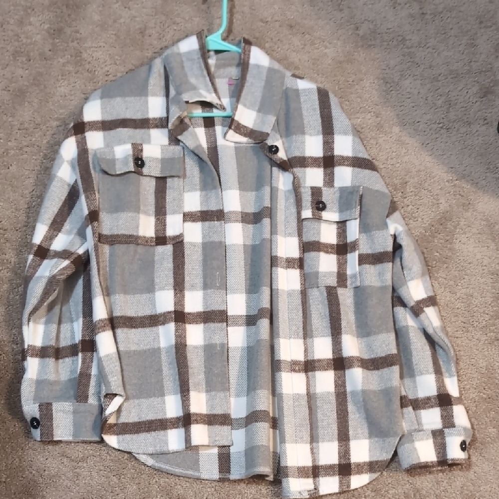 Plaid Button-Up Shirt